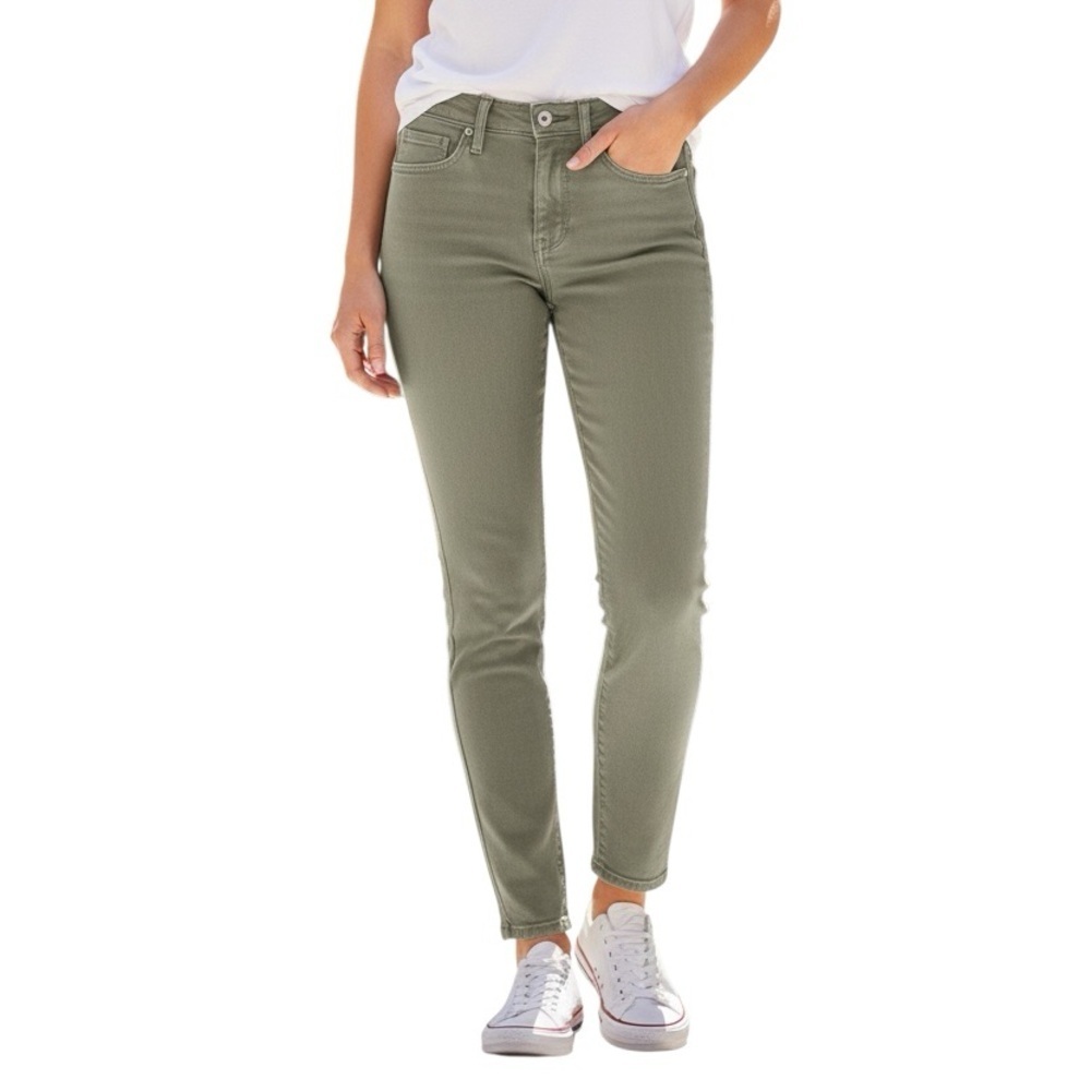 Banana Republic High Rise Skinny Jeans in Green